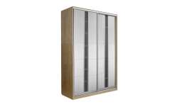 Шкаф-купе «Соло» Дуб беленый/Туя светлая