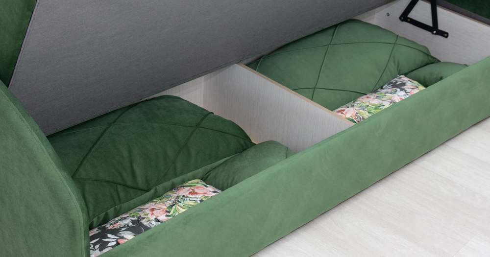 Диван-кровать «Лавли» ТД 286 Мазерати 13 лиственный зеленый