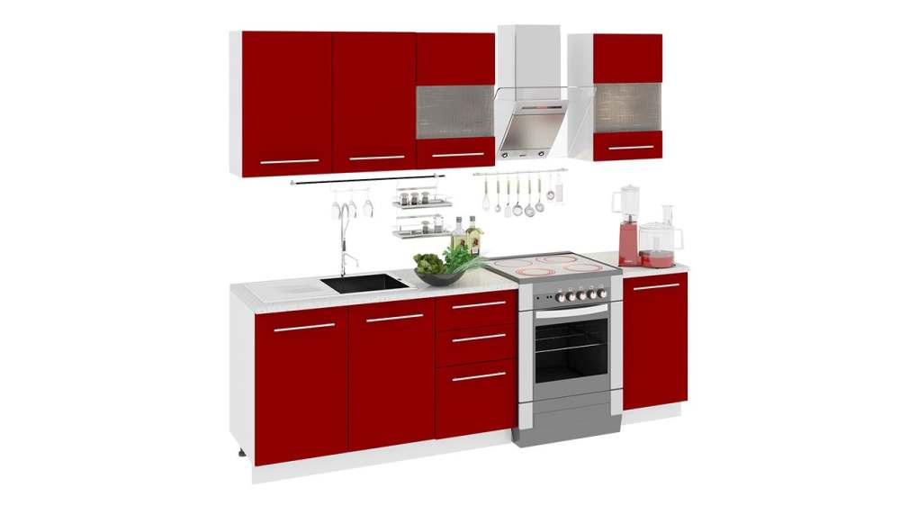 Модульная кухня «Ассорти» Вишня вариант 9