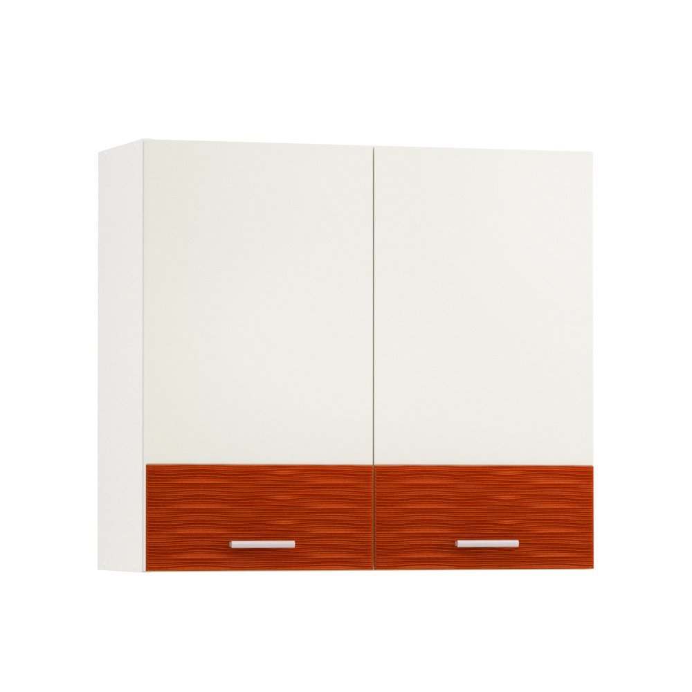 Шкаф навесной 800 2 двери «Жанна» морковный металлик