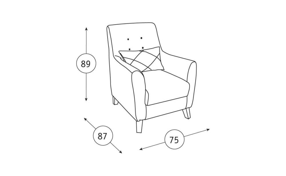 Кресло «Френсис» крем серо-бежевый