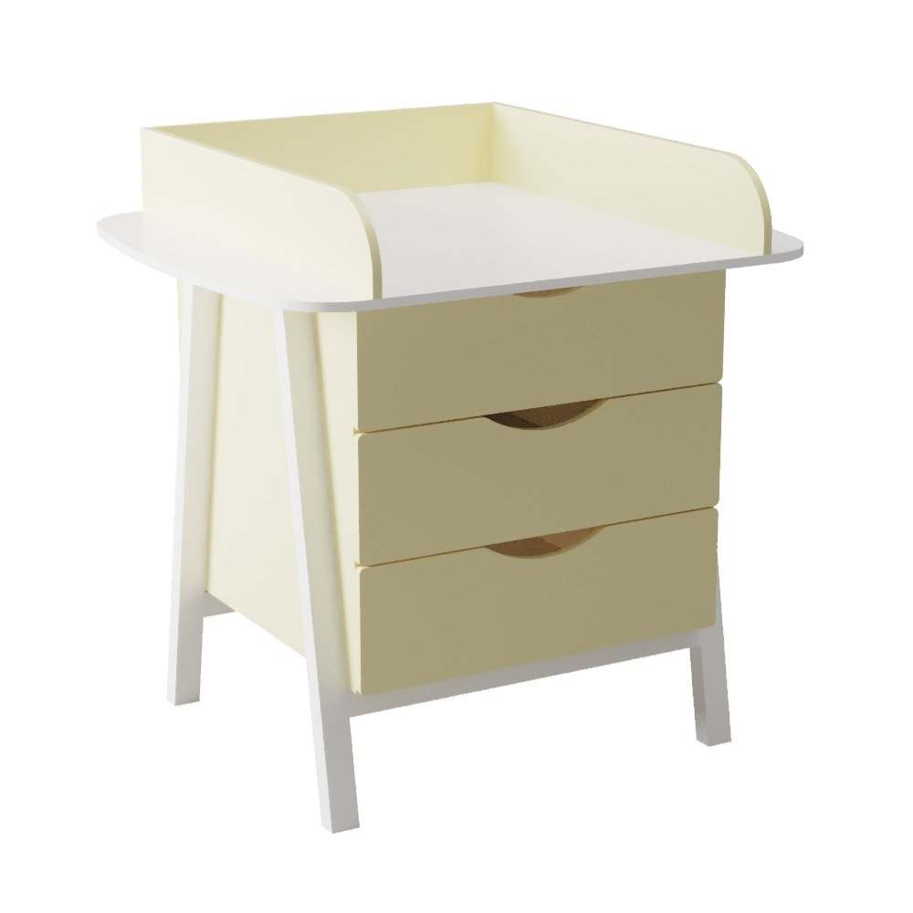 Комод пеленальный «SHOW S» Молочный/Белый, высота 105 см