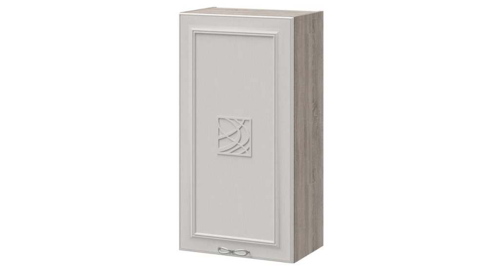 Шкаф навесной с декором «Сабрина» В_96-50_1ДР(Д) Кашемир