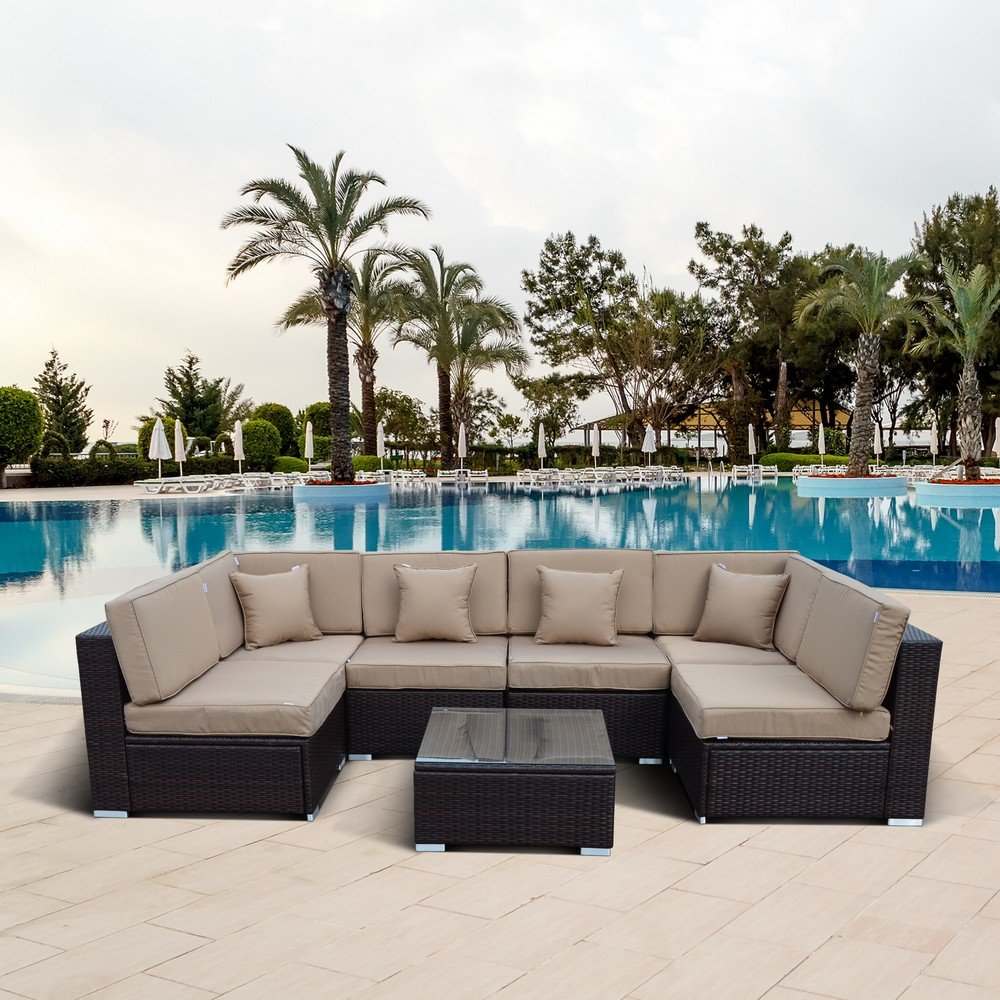 Комплект плетеной мебели «YR822» Brown