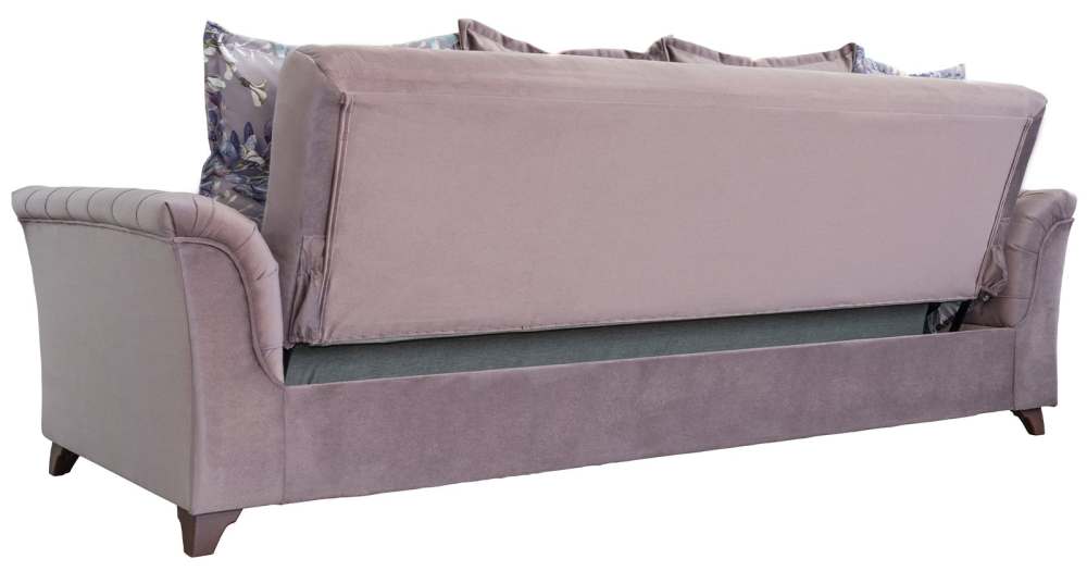Диван 961 Лекко ява серо-розовый, спальное место 195x131 см