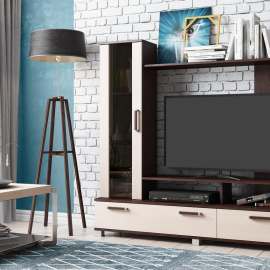 Стенка в гостиную «Соло-6» Венге/Дуб молочный