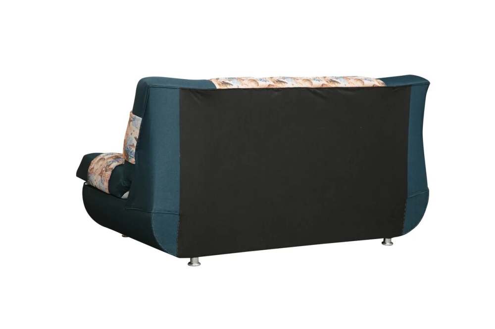 Диван-кровать «Баритон» Рогожка флис терракота/гобелен ракушки