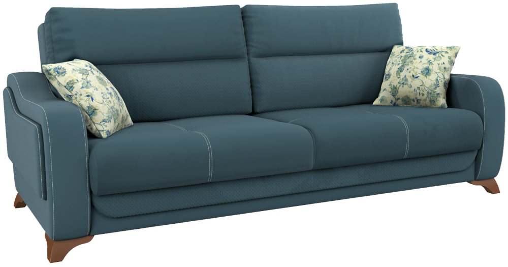 Диван«Фрея» темный лазурный, спальное место 195x131 см