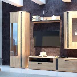 Мебель для гостиной «МГС 1» Дуб золотой/Камень тёмный