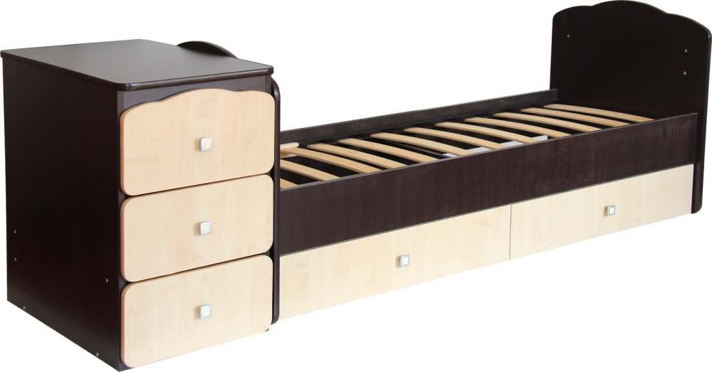 Кровать детская «Фея» 2100 венге-клён
