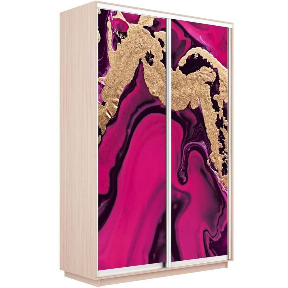 Шкаф-купе двухдверный «Экспресс Дуо» 2200 Фото 1005 дуб молочный
