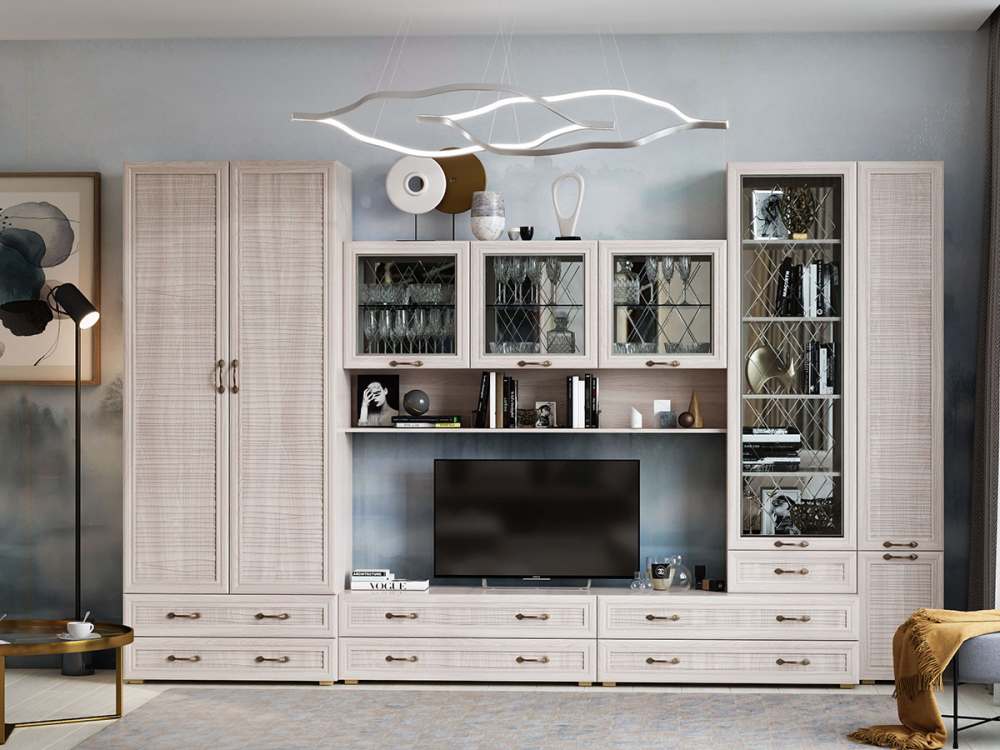 Гостиная «Инесса» Ясень Шимо светлый