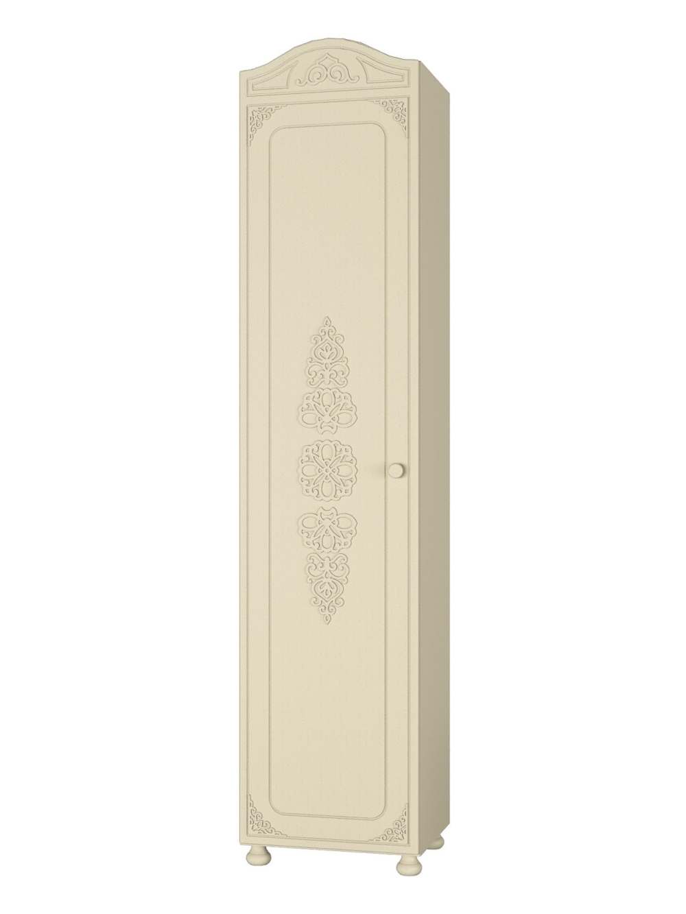 Шкаф «Ассоль плюс» АС-53К (с короной) глухой левый ваниль 50х223х41 см