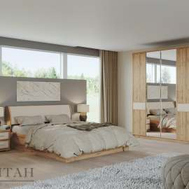 Спальня «Камелия Monro 3» Гикори Джексон светлый/Matrixmat b020