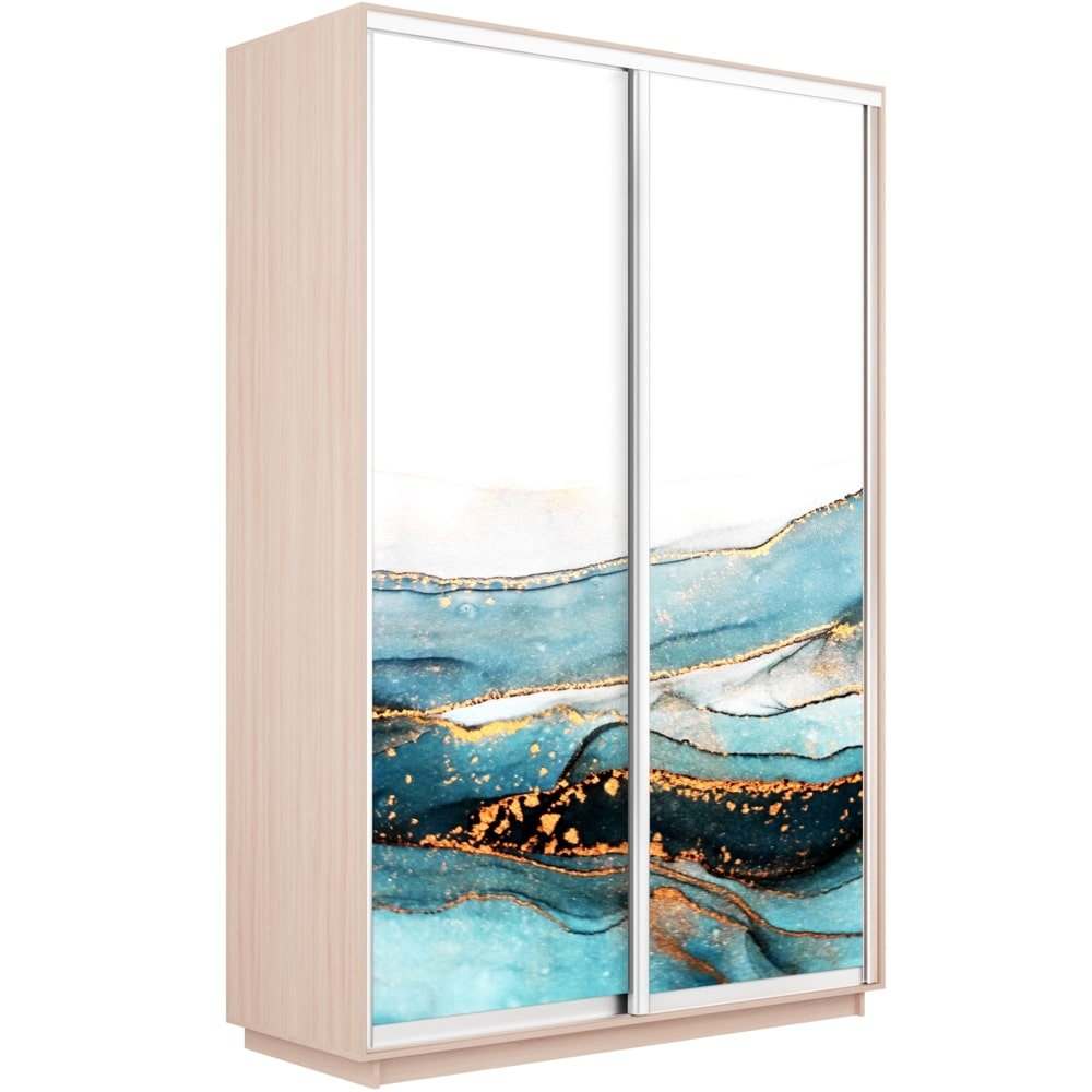 Шкаф-купе двухдверный «Экспресс Дуо» 2200 Фото 1019 дуб молочный