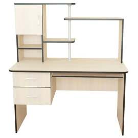 Стол компьютерный «Эрудит» млечный дуб/венге