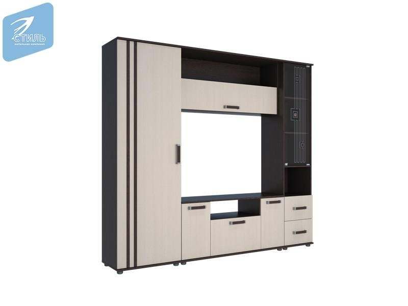 Стенка в гостиную «Атлантида-7» Венге/Дуб молочный