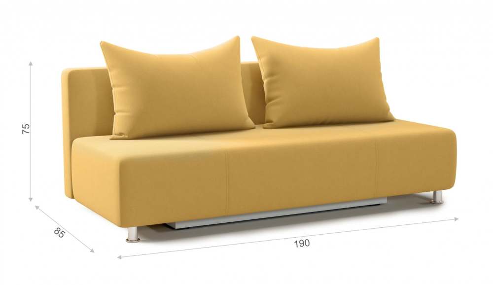 Диван прямой «Глория» Bingo mustard размеры