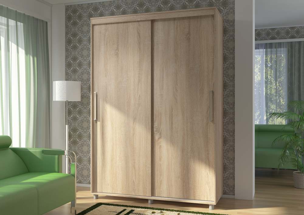 Шкаф-купе 1,5м «Комфорт-12 Прайм» Дуб Сонома светлый