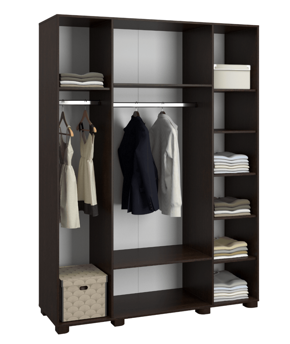 Шкаф четырёхдверный (комбинированный) «Монблан» МБ-25К венге