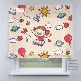 Римская штора для проёма с фотопечатью «15-04-44»