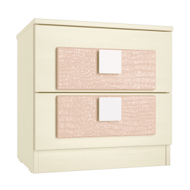 Тумба прикроватная «Александрия» АМ - 12К Береза снежная/крокодил персик