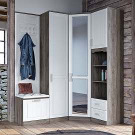 Прихожая «Прованс» (Дуб Сонома трюфель/Крем) вариант 2