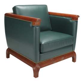 Кресло «CA-1» Кожа зелёная