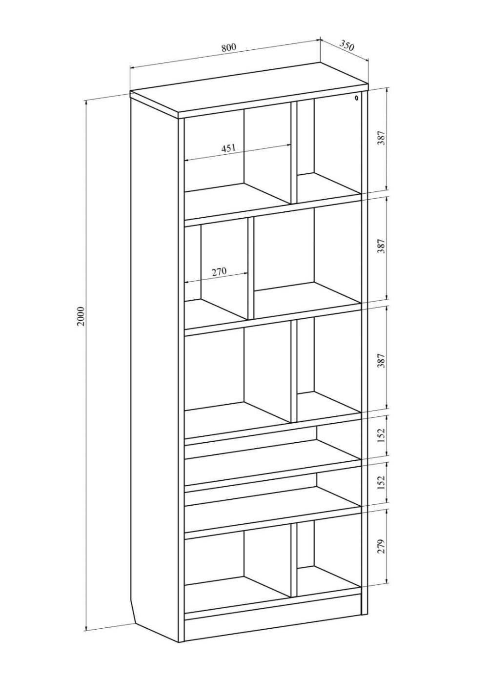 Стеллаж «Виктория» размеры