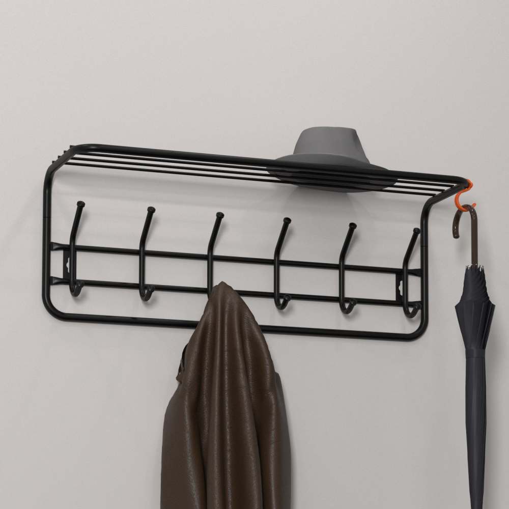 Вешалка с полкой 80 Черный
