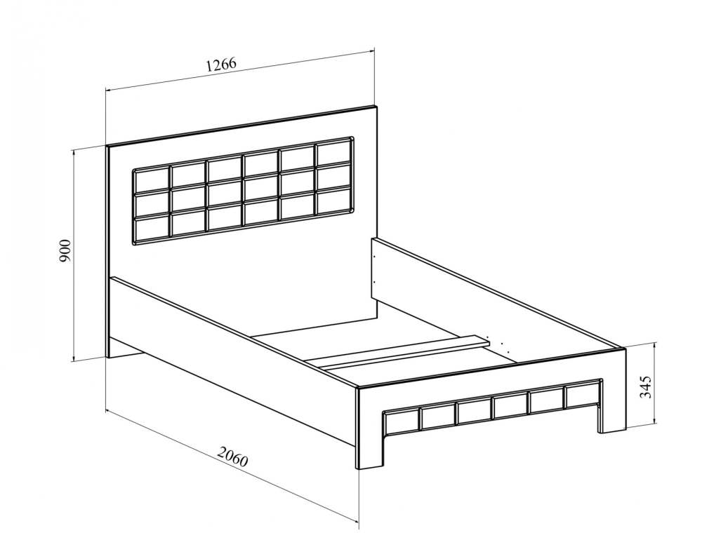 Кровать 1200 «Изабель» ИЗ-710К Орех темный new размеры