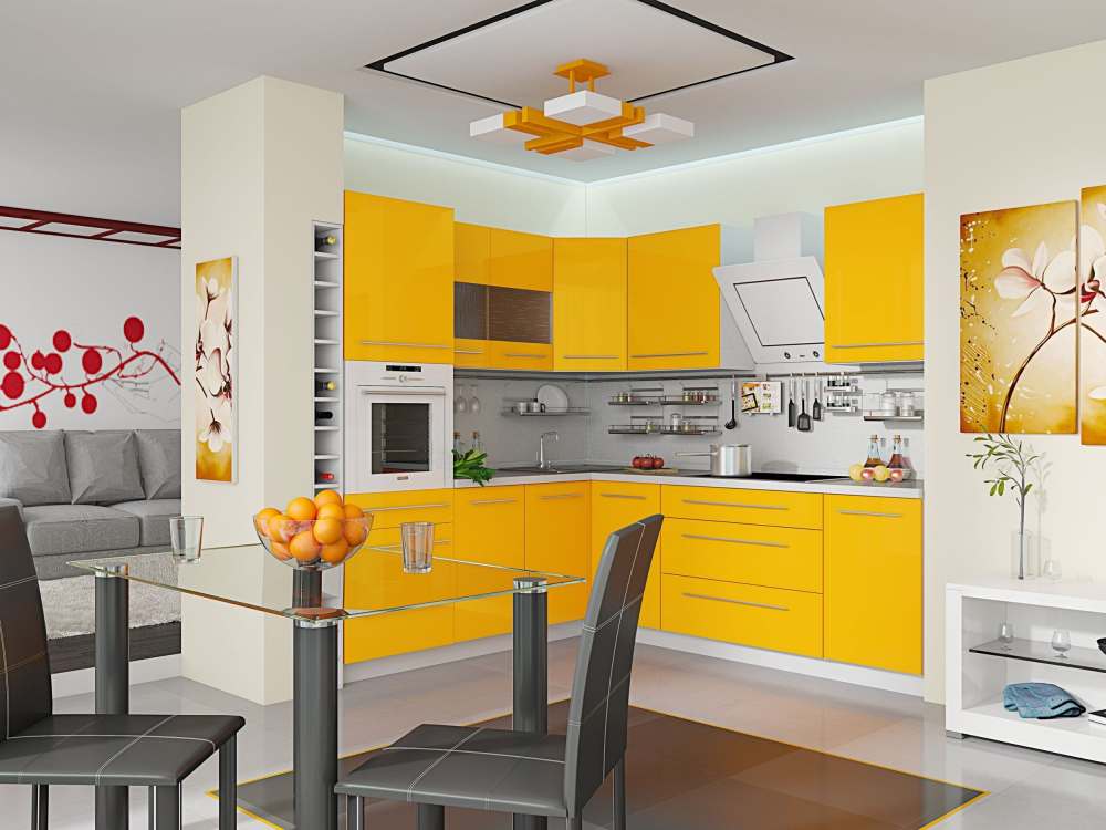 Модульная кухня «Ассорти» Лимон вариант 1