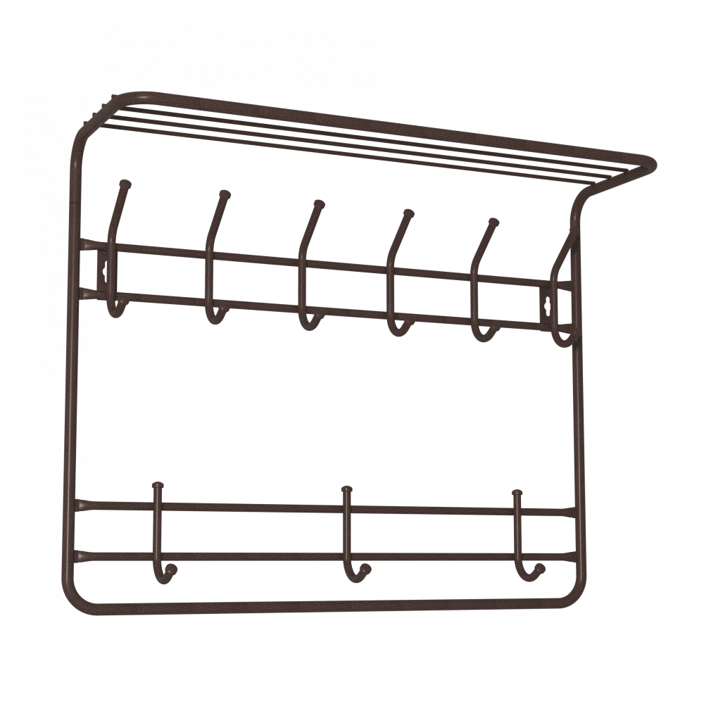 Вешалка с полкой 2х ярусная 80 Медный антик