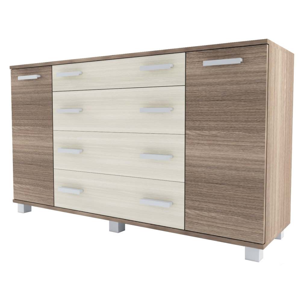 Комод «К-4» Ясень Шимо, ширина 130 см