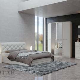 Спальня «Луна 4» Бодега белая/Prona 2655