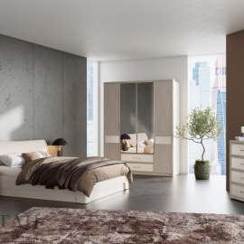 Спальня «Камелия Monro 6» Бодега белая/Matrixmat Monro 5