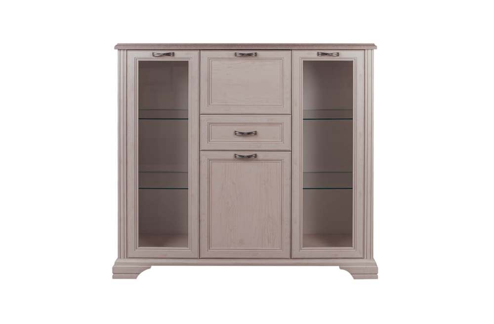 Шкаф-витрина «Монако» 2V2D1S, глубина 38 см