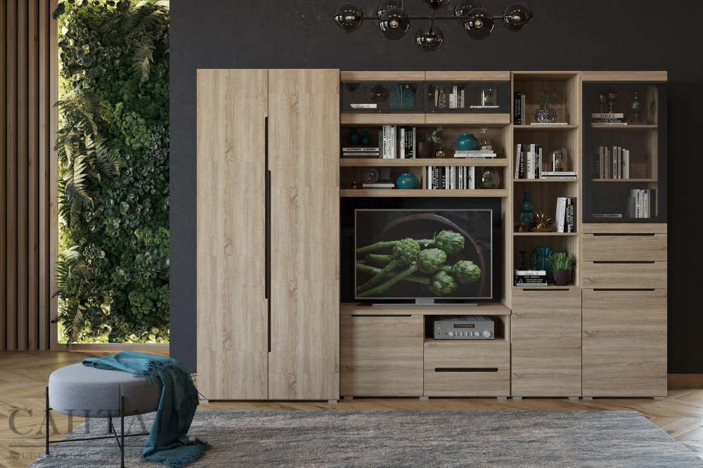 Гостиная «Уна 8» Дуб сонома/Венге