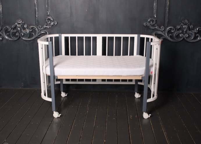 Кроватка «PAPPY» Белая/Серая