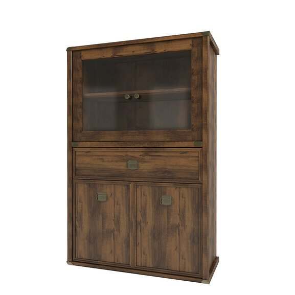 Шкаф с витриной «Магеллан» 2V2D1SL, высота 135 см