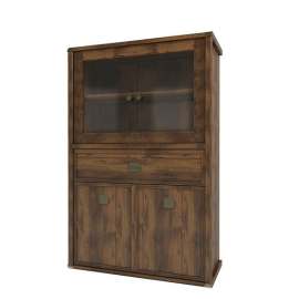 Шкаф с витриной «Магеллан» 2V2D1SL, высота 135 см