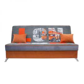 Диван «Хит» Лондон/Пони графит, размеры: 207x98x98 см