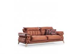 Диван 3х местный «Maserati» без спального места Кирпичный