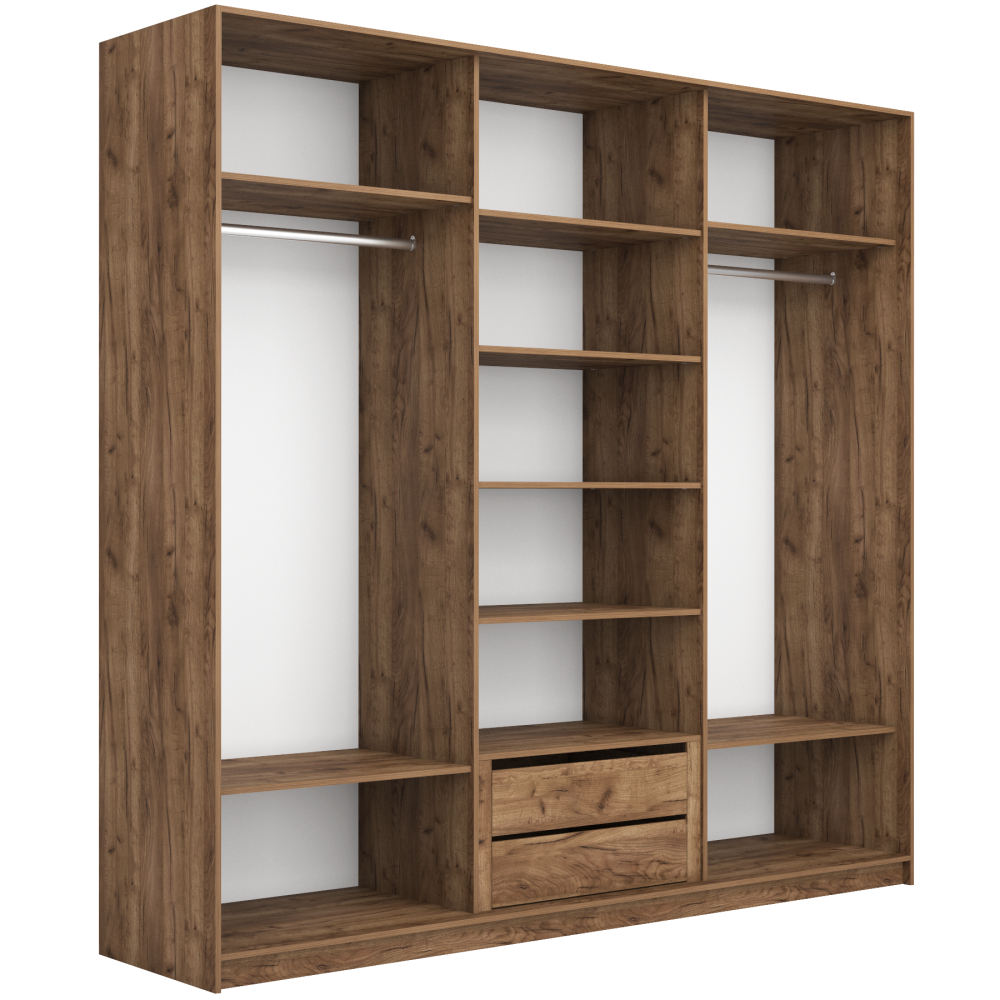 Шкаф-купе 3-х дверный широкий «Прайм» дополнительные ящики приобретаются отдельно