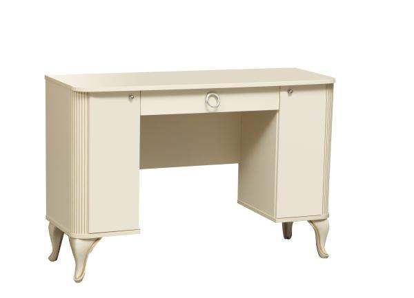 Стол туалетный с зеркалом 43.16 «Стефани» Бежевый/Слоновая кость патина