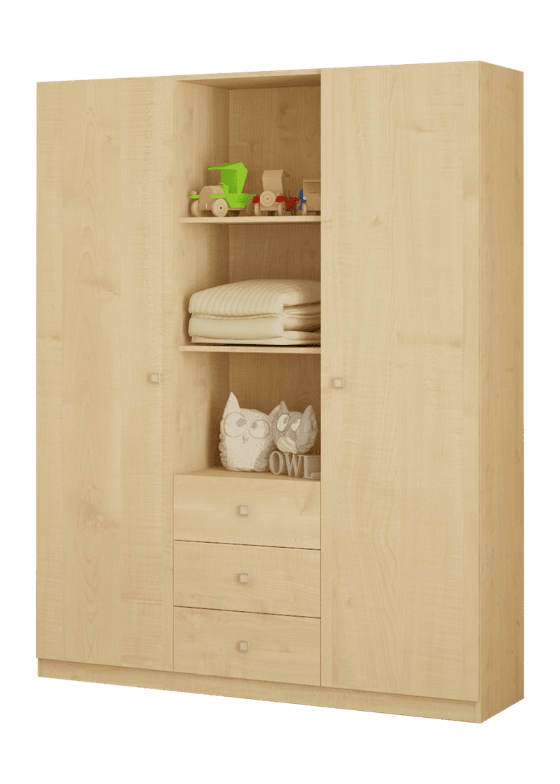 Шкаф 3-х секционный «Фея» клен