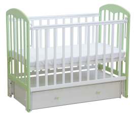 Кровать детская «Фея» 328 белый-мята