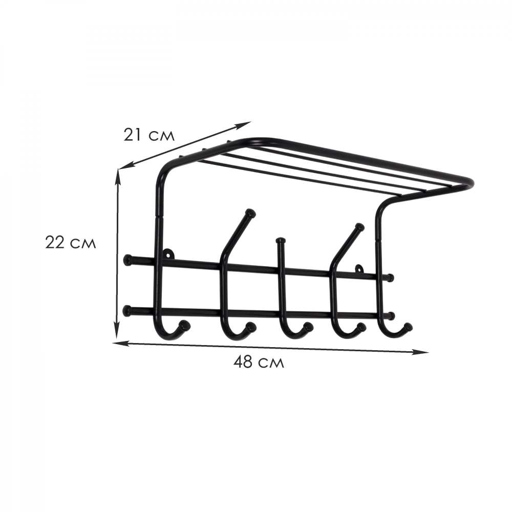 Вешалка с полкой «Эра 5» схема и размеры