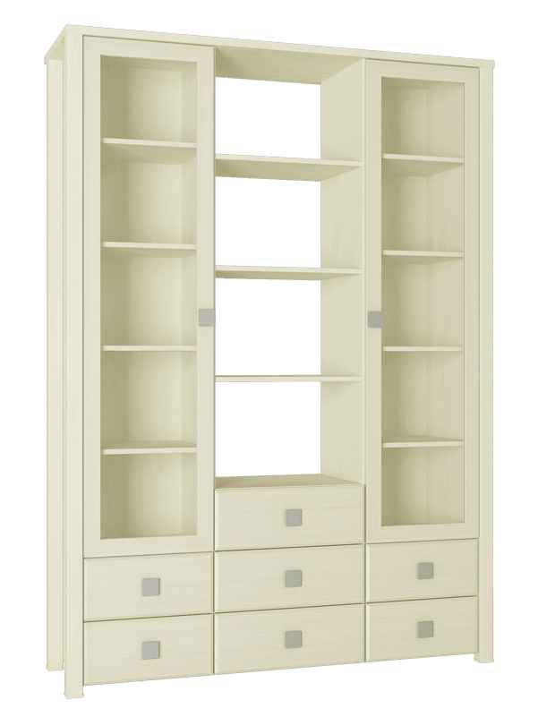 Шкаф комбинированный «Изабель» ИЗ-23 Берёза снежная/клён