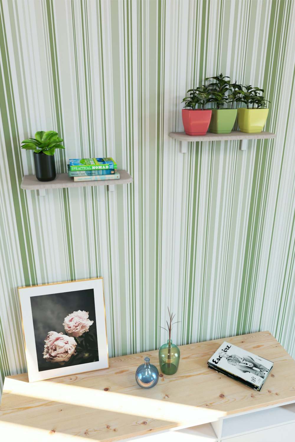 Комплект полок «Сочи 450» Дуб (2 шт) 